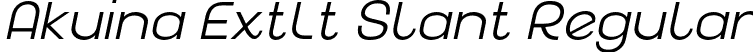 Akuina ExtLt Slant Regular font - AkuinaPersonaluse-ExtLtSlant.otf