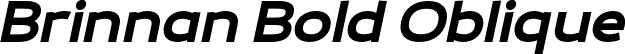 Brinnan Bold Oblique font - Brinnan Bold Oblique.otf