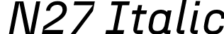 N27 Italic font - n27-regularitalic.otf