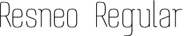 Resneo Regular font - resneo.otf