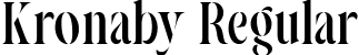 Kronaby Regular font - KronabyRegular-nRomJ.ttf