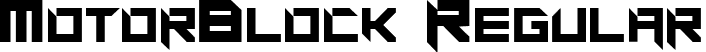 MotorBlock Regular font - motorblock.ttf