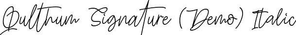 Qulthum Signature (Demo) Italic font - Qulthum Signature (Demo) Italic.ttf