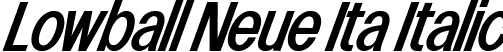 Lowball Neue Ita Italic font - LowballNeueItalic-1Gr6v.ttf