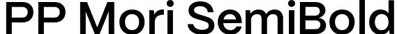 PP Mori SemiBold font - PPMori-SemiBold.otf