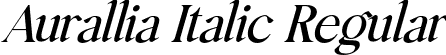 Aurallia Italic Regular font - Aurallia Italic.otf