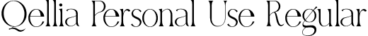 Qellia Personal Use Regular font - Qellia-Personal Use Only.otf