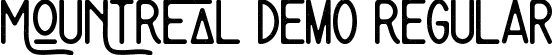 Mountreal Demo Regular font - MountrealDemoRegular.ttf