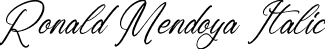 Ronald Mendoya Italic font - Ronald-Mendoya-Italic.otf