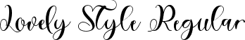 Lovely Style Regular font - Lovely Style Ttf.ttf