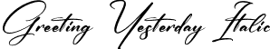 Greeting Yesterday Italic font - Greeting-Yesterday-Italic.otf