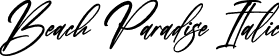 Beach Paradise Italic font - Beach-Paradise-Italic.otf