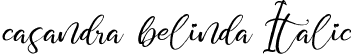 casandra belinda Italic font - casandra-belinda-italic.otf