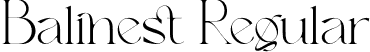 Balinest Regular font - balinest.otf