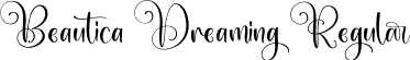 Beautica Dreaming Regular font - Beautica-Dreaming.otf