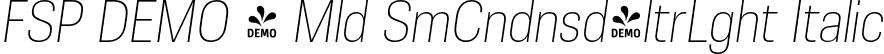 FSP DEMO - Mld SmCndnsd-ltrLght Italic font - Fontspring-DEMO-molde-semicond-ultralightitalic.otf