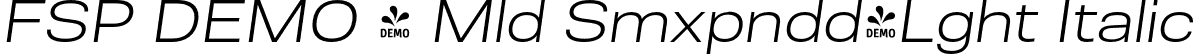 FSP DEMO - Mld Smxpndd-Lght Italic font - Fontspring-DEMO-molde-semiexp-lightitalic.otf