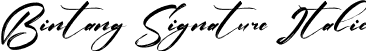 Bintang Signature Italic font - Bintang-Signature-Italic.otf