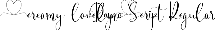 Creamy Lovely Demo Script Regular font - CreamyLovelyDemoScript.ttf