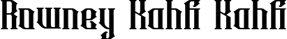 Rowney Kahfi Kahfi font - rowney-kahfi.otf