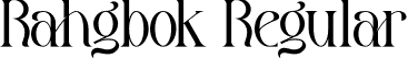 Rahgbok Regular font - Rahgbok.otf