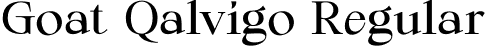 Goat Qalvigo Regular font - Goat _ Qalvigo.otf