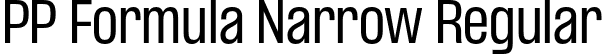 PP Formula Narrow Regular font - PPFormula-NarrowRegular.otf