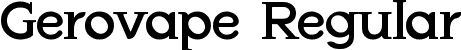 Gerovape Regular font - gerovape.ttf