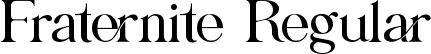 Fraternite Regular font - fraternite.ttf