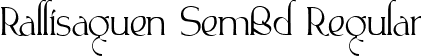 Rallisaguen SemBd Regular font - Rallisaguen-SemiBold.ttf