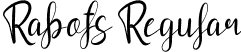 Rabofs Regular font - Rabofs.otf