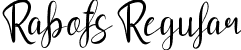 Rabofs Regular font - Rabofs.ttf