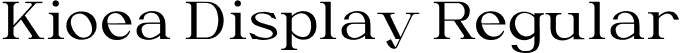 Kioea Display Regular font - Kioea.ttf