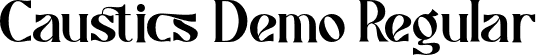 Caustics Demo Regular font - Caustics Demo.otf