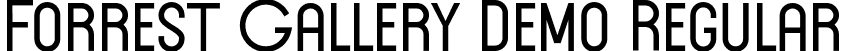 Forrest Gallery Demo Regular font - Forrest-Gallery-DEMO.otf