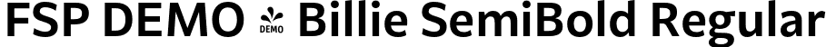 FSP DEMO - Billie SemiBold Regular font - Fontspring-DEMO-billie-semibold.otf