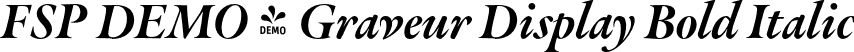 FSP DEMO - Graveur Display Bold Italic font - Fontspring-DEMO-graveur-displaybolditalic.otf