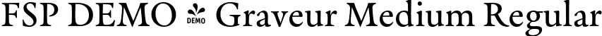 FSP DEMO - Graveur Medium Regular font - Fontspring-DEMO-graveur-medium.otf