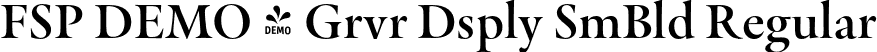 FSP DEMO - Grvr Dsply SmBld Regular font - Fontspring-DEMO-graveur-displaysemibold.otf