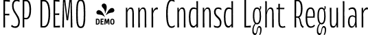 FSP DEMO - nnr Cndnsd Lght Regular font - Fontspring-DEMO-annuario-condensedlight.otf