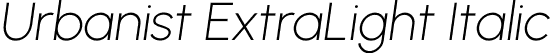 Urbanist ExtraLight Italic font - Urbanist-ExtraLightItalic.otf