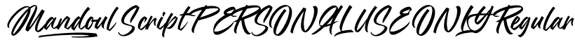 Mandoul Script PERSONAL USE ONLY Regular font - MandoulScriptPersonalUseOnlyRegular-VGevV.otf