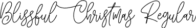 Blissful Christmas Regular font - BlissfulChristmas-rgpnO.otf