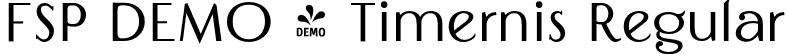 FSP DEMO - Timernis Regular font - Fontspring-DEMO-timernis-regular.otf