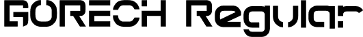 GORECH Regular font - GORECH.ttf