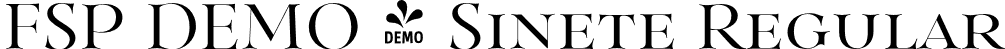 FSP DEMO - Sinete Regular font - fontspring-demo-sinete-regular.otf