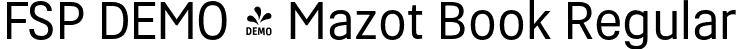 FSP DEMO - Mazot Book Regular font - Fontspring-DEMO-mazot-book.otf