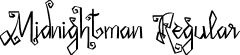 Midnightman Regular font - Midnightman.otf