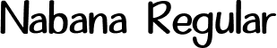 Nabana Regular font - Nabana-Regular (DEMO).ttf