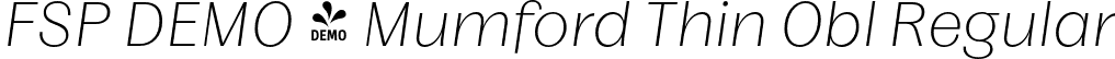 FSP DEMO - Mumford Thin Obl Regular font - Fontspring-DEMO-mumford-thinobl.otf